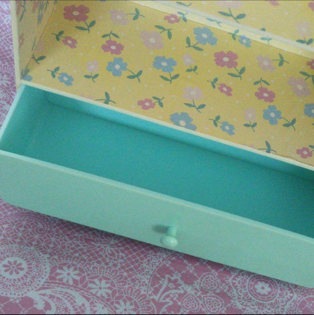 旧swimmerスイマーミニ棚飾り棚お部屋インテリアレトロパステルカラー花柄レア