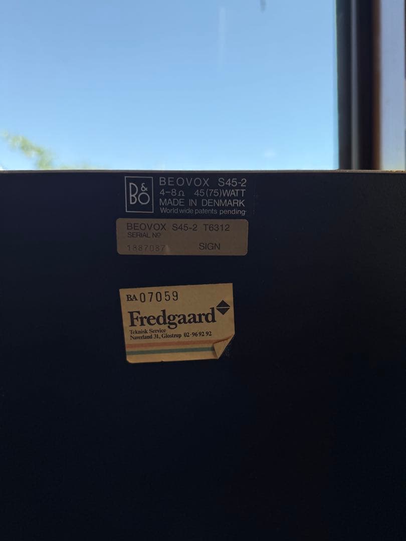 Bang&Olufsen BEOVOX S45-2 ペアスピーカー スタンド付き