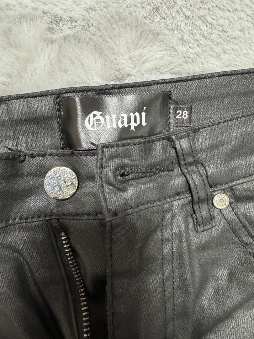 GUAPI レザーフレアパンツ 28