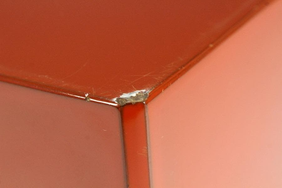 輪島塗 笹蒔絵 朱塗 宝石箱 共箱(K-A417)