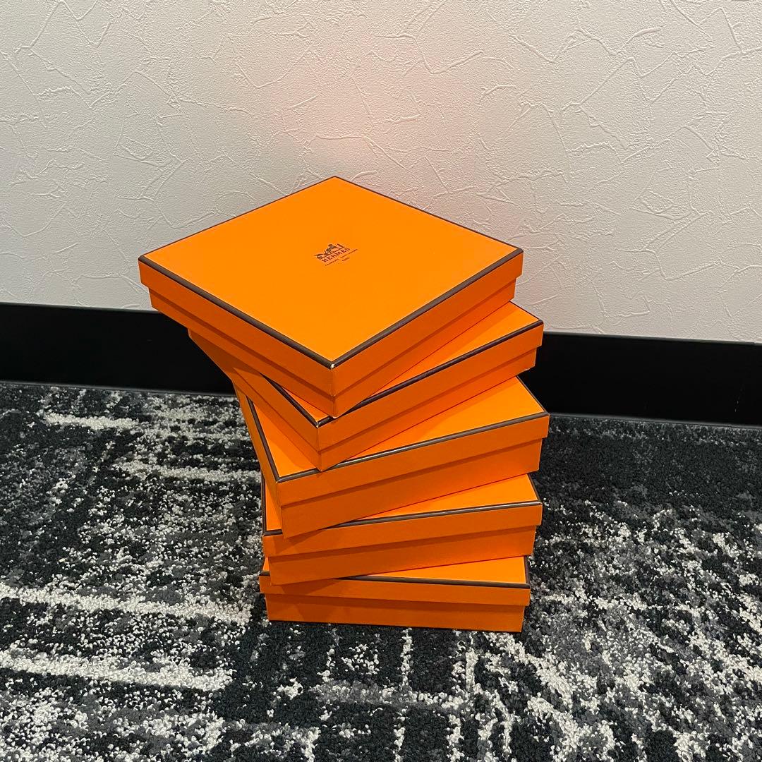 HERMES　エルメス　正方形　オレンジ　空箱　17個セット