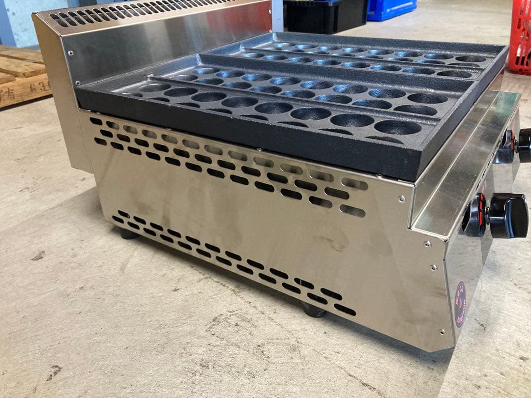 大東商会　厨太くん　たこ焼き器 ステンレス製 36穴 2バーナー　Z-2