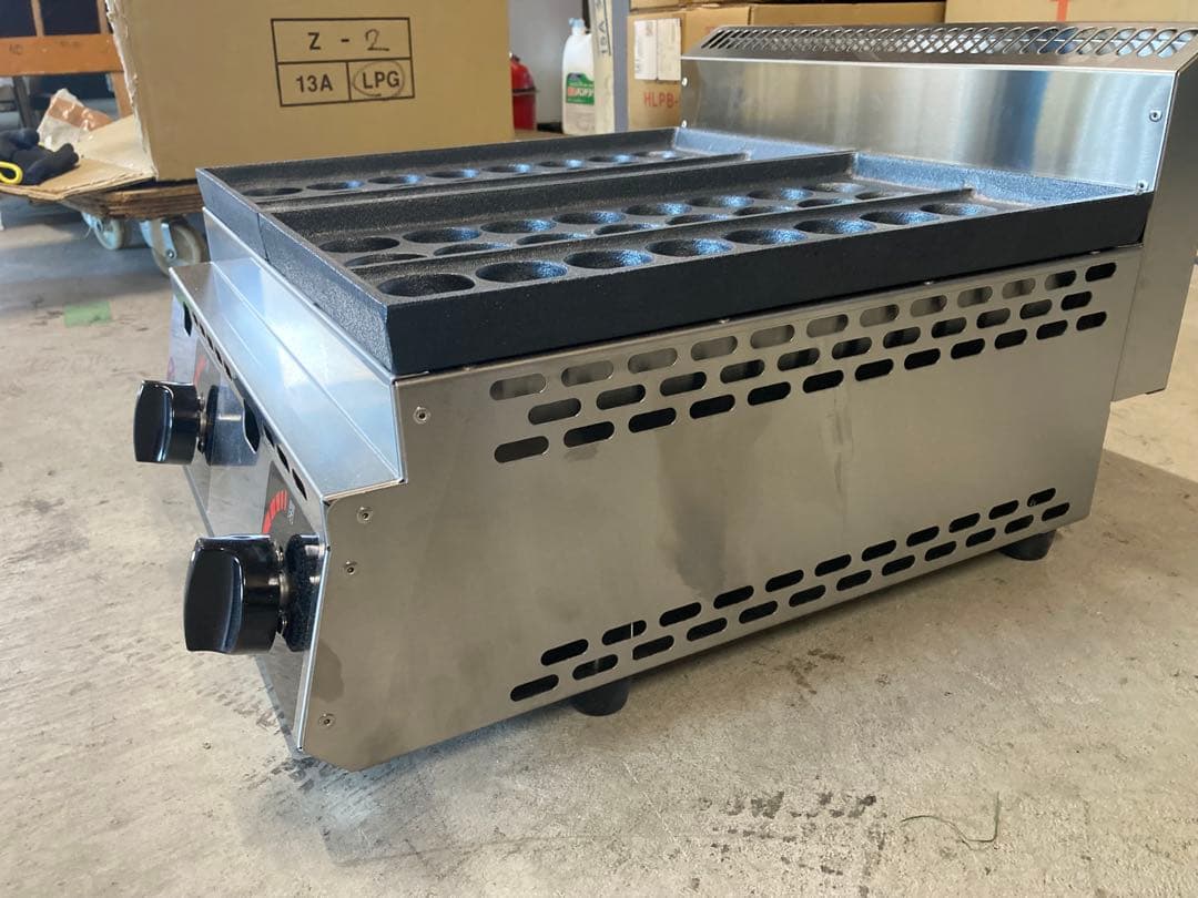 大東商会　厨太くん　たこ焼き器 ステンレス製 36穴 2バーナー　Z-2
