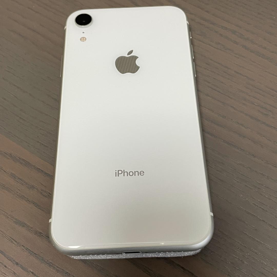 iPhone XR 本体 64GB Simフリー ホワイト 箱付き おまけ付