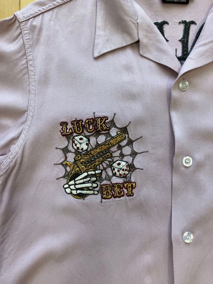 JUNKY'S PARADISE ピンクボウリングシャツ