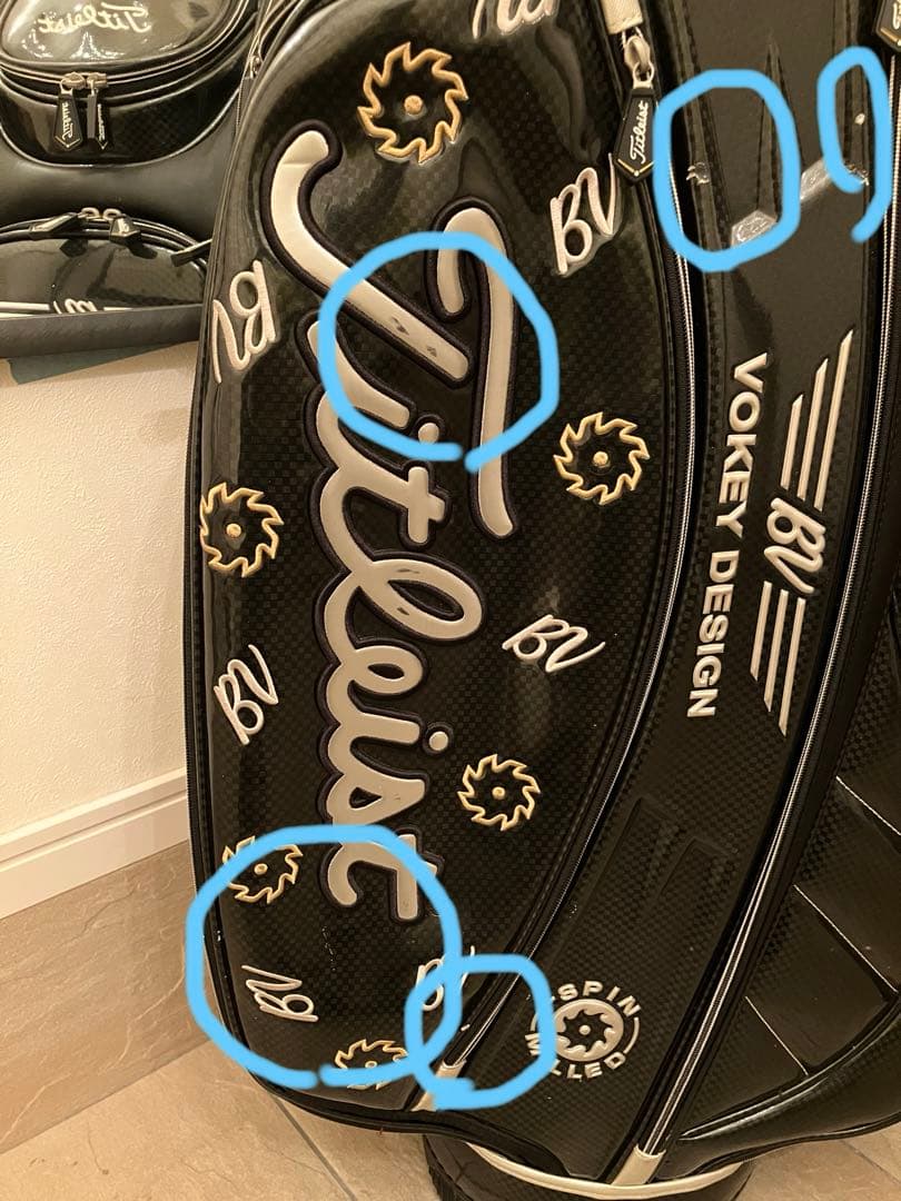 希少！タイトリスト　ボーケーデザイン　3点式キャディバッグ