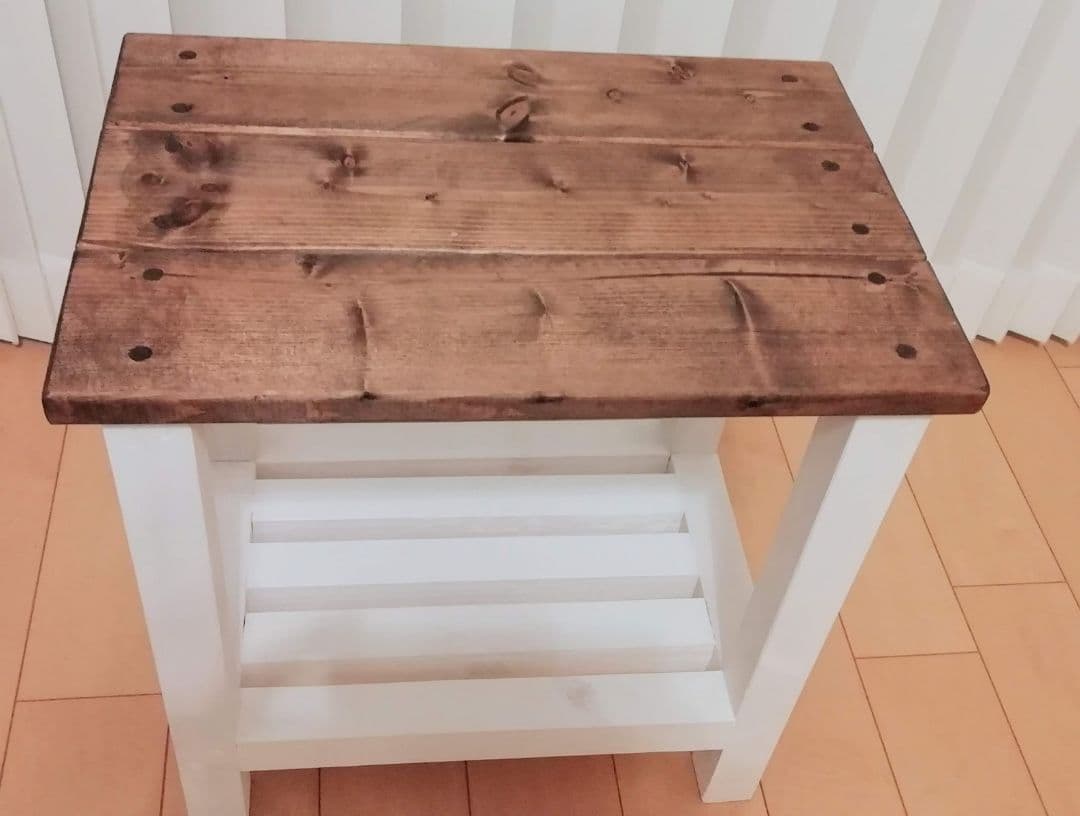 木製/スツール/椅子/ホワイト【送付込み】