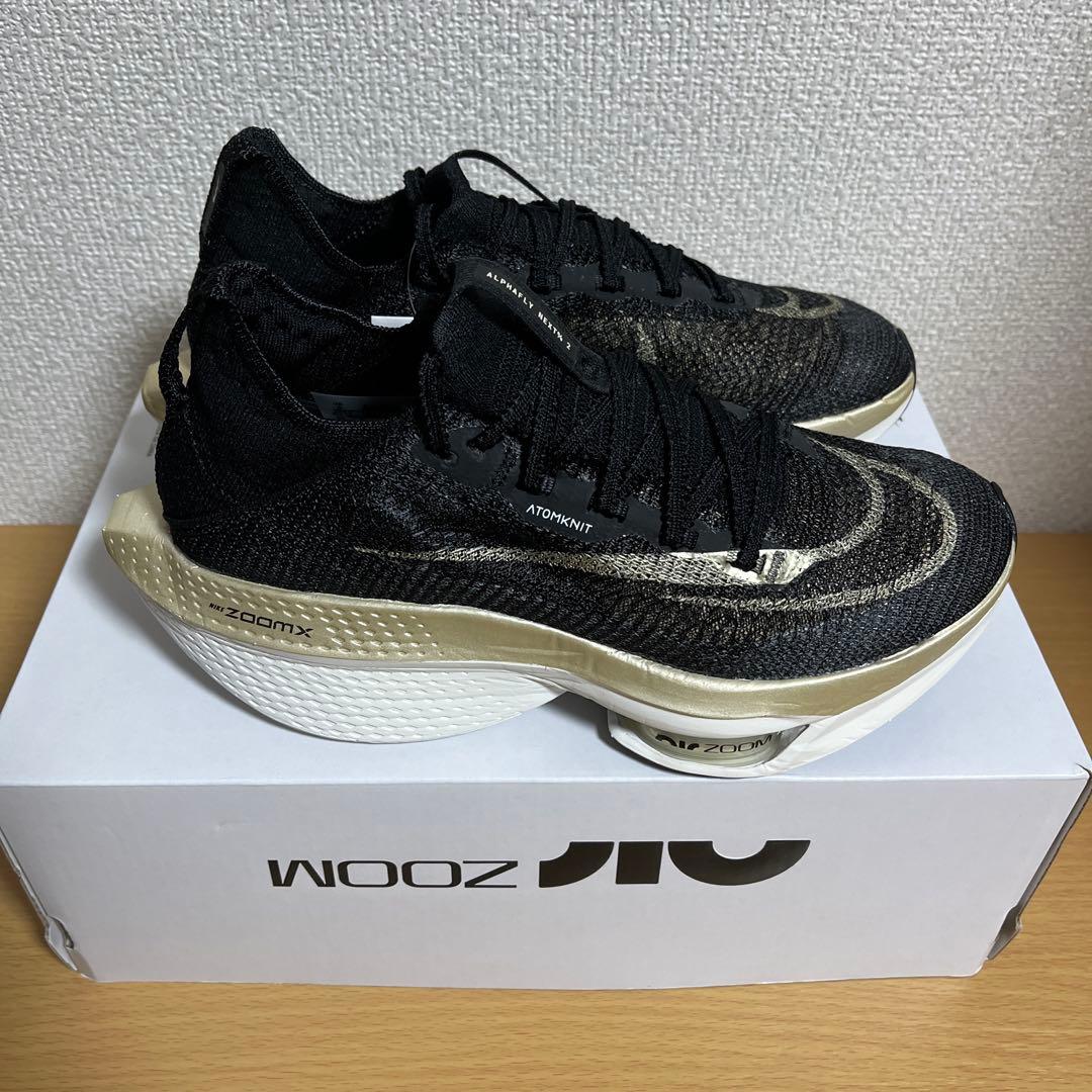 新品 WMNS AIR ZOOM ALPHAFLY NEXT% 黒金 23cm