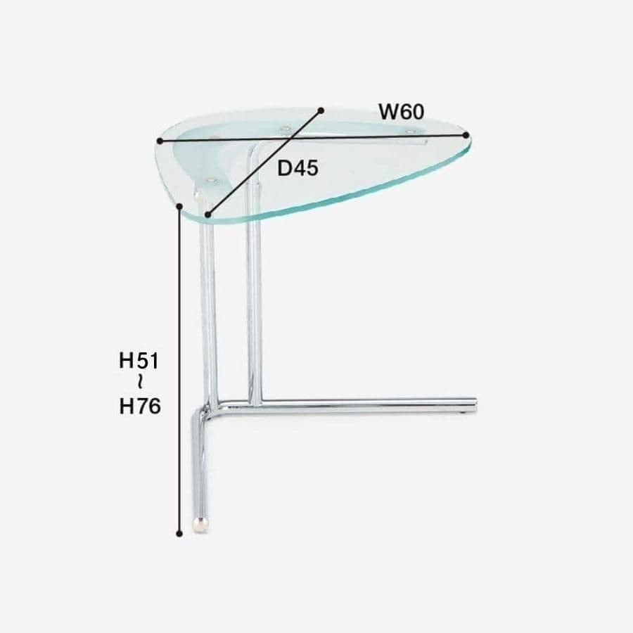 【美品】TECTA K22 サイドテーブル ガラス　アクタス　テクタ　昇降式