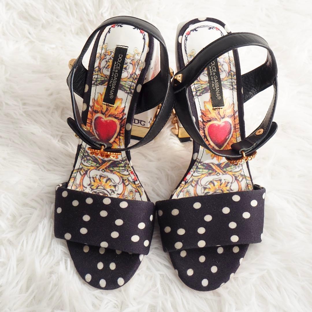 希少✨️ドルチェアンドガッバーナ ミュール サンダル ドット柄 ハート
