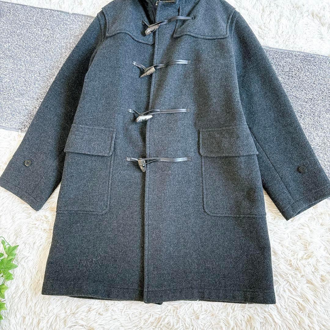 美品　バーバリーブラックレーベル　ダッフルコート　ロング　チェック柄　ウール　L