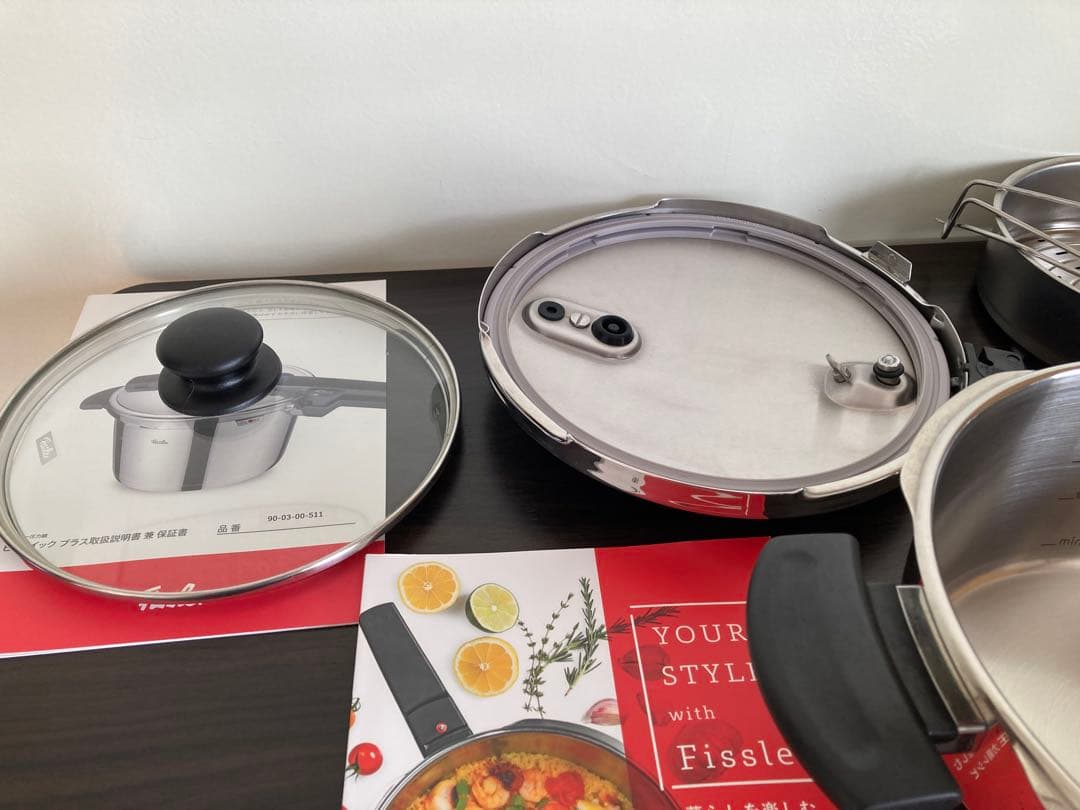 蓋つき3.5Lフィスラー圧力鍋ビタクィックプラス ガス火/IH対応 2~3人向