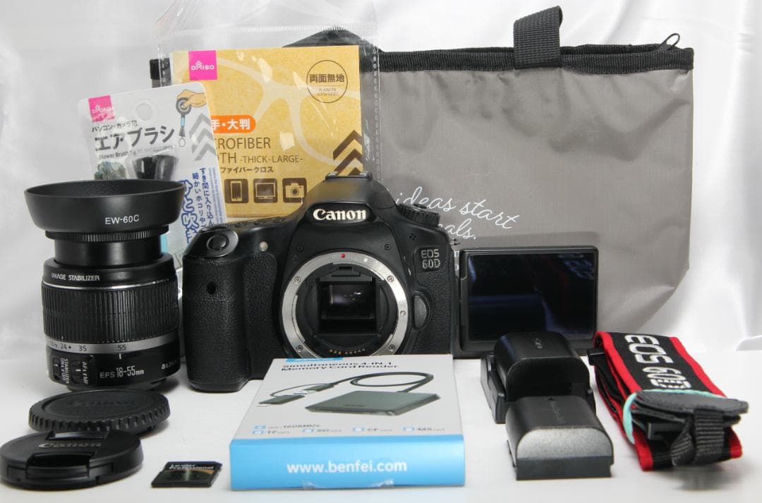 ❤動画も自撮り出来るCanon EOS 60D☆スマホ転送OK♪付属品多数❤