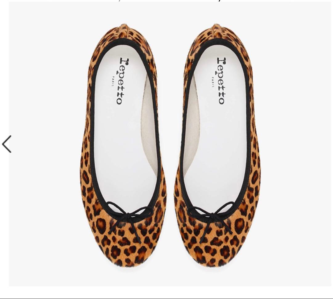 【美品】Repetto Camille バレリーナ レオパード 37