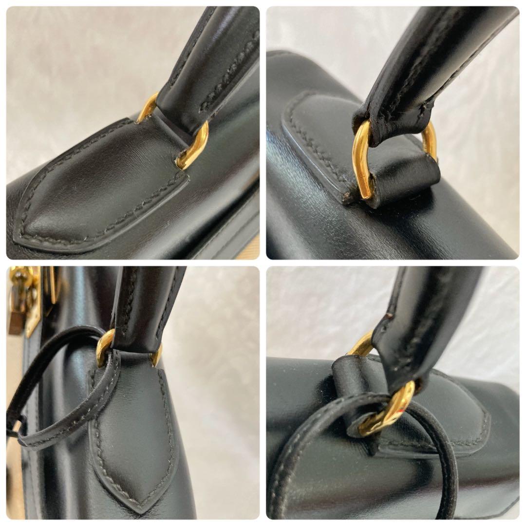 希少 エルメス ケリー 32 トワルアッシュ ブラック 〇F刻印