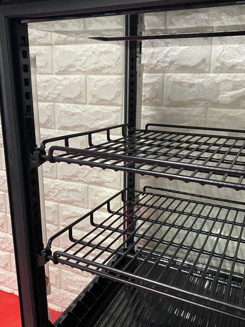 面ガラス 冷蔵ショーケース 卓上型 63L ブラック R4G-63SLB