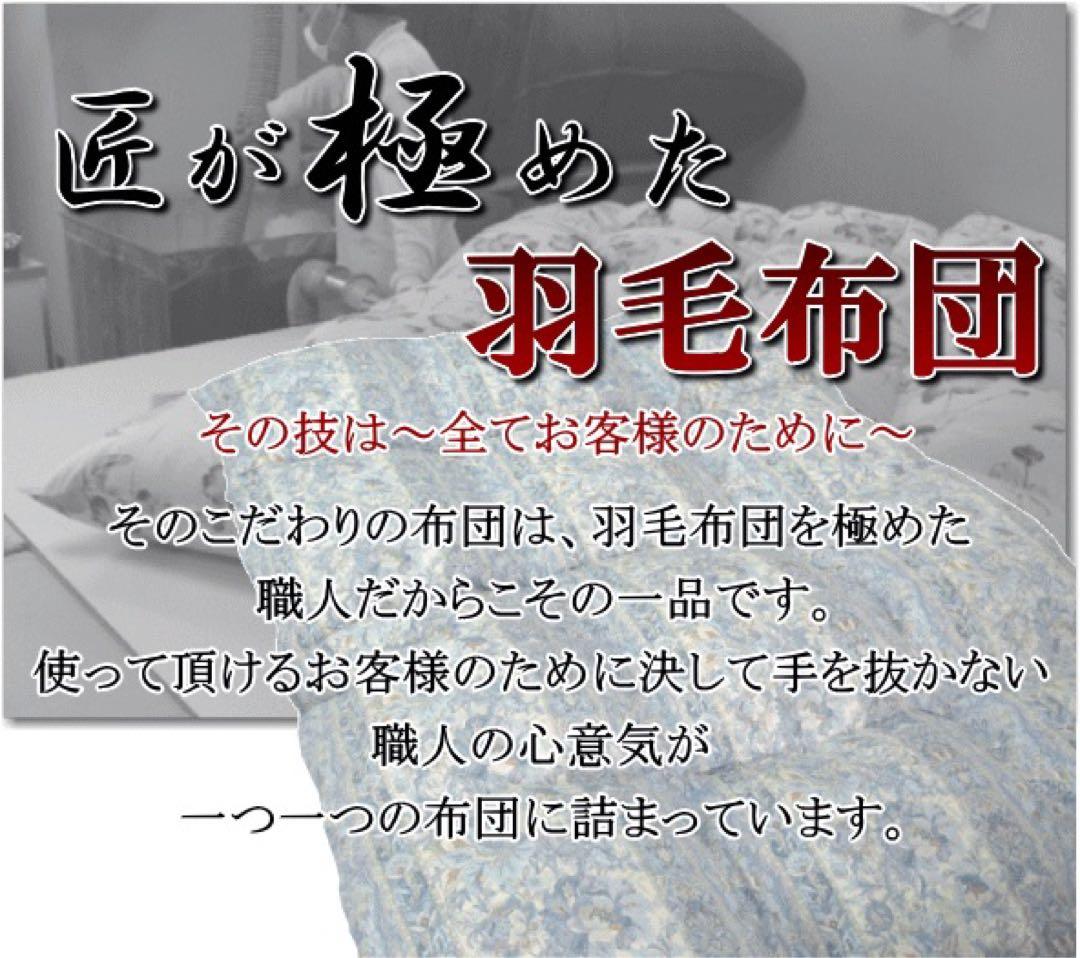 羽毛布団 シングル マザーグース 二層 超長綿 日本製 22962ピンクベージュ