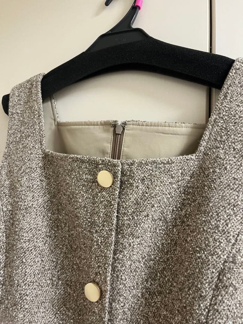 Apuweiser-riche スクエアネックミニジャンスカ　【モカ/M】