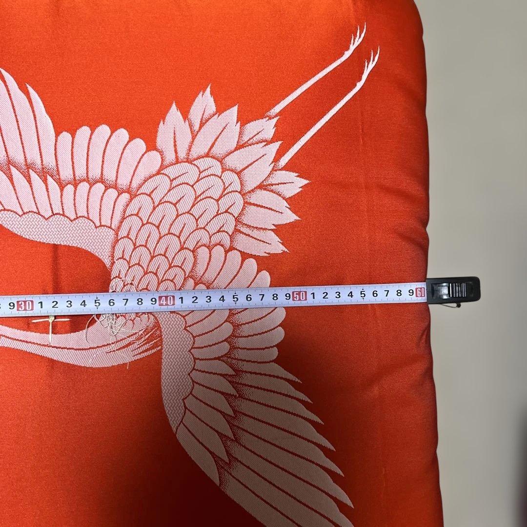 座布団　寿　紫と朱色　２枚セット　中古