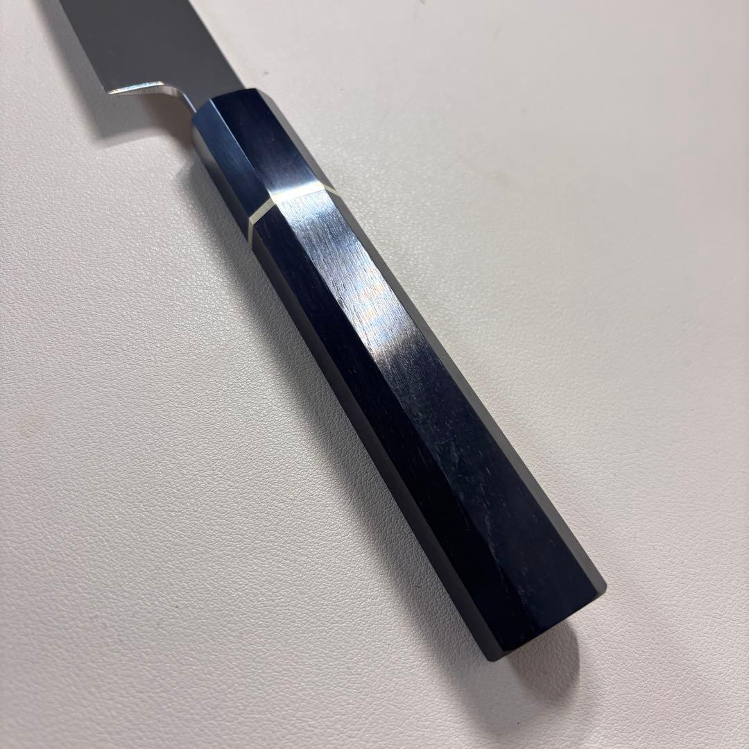 【鞘付き】 270mm柳刃包丁 鏡面　黒檀水牛八角柄 全鋼 和包丁︒'