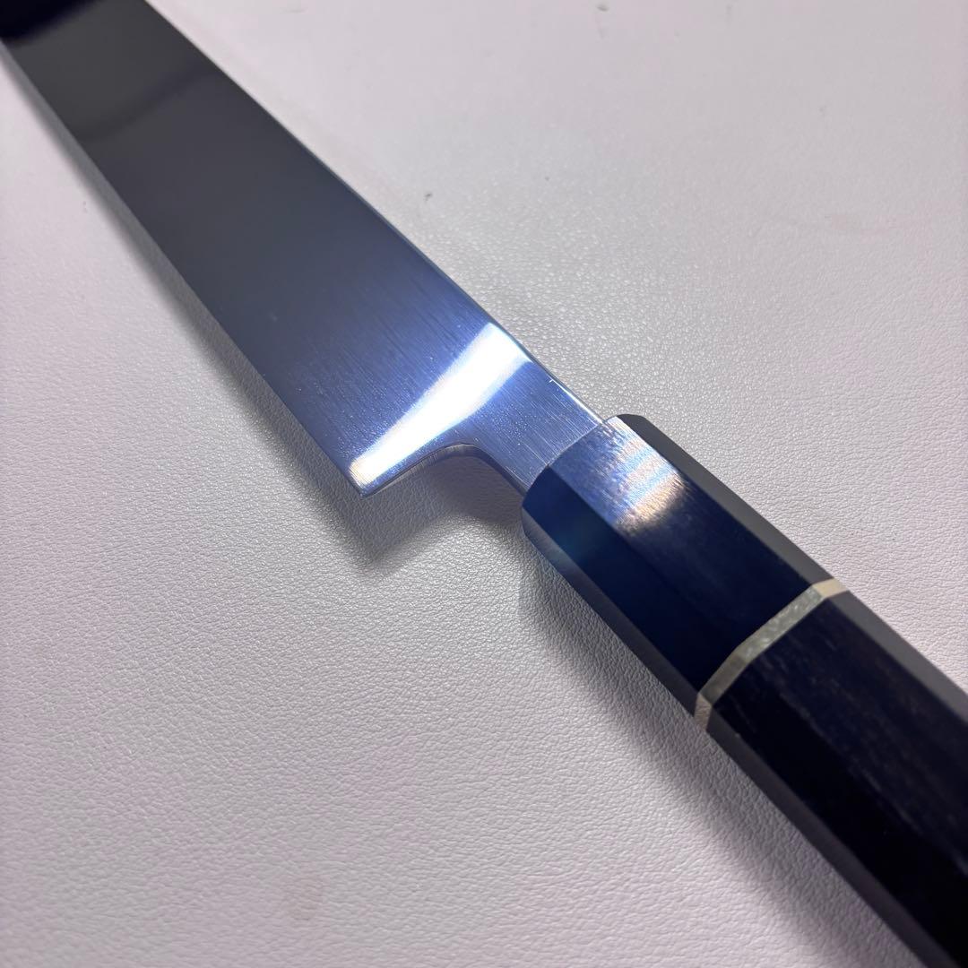 【鞘付き】 270mm柳刃包丁 鏡面　黒檀水牛八角柄 全鋼 和包丁︒'