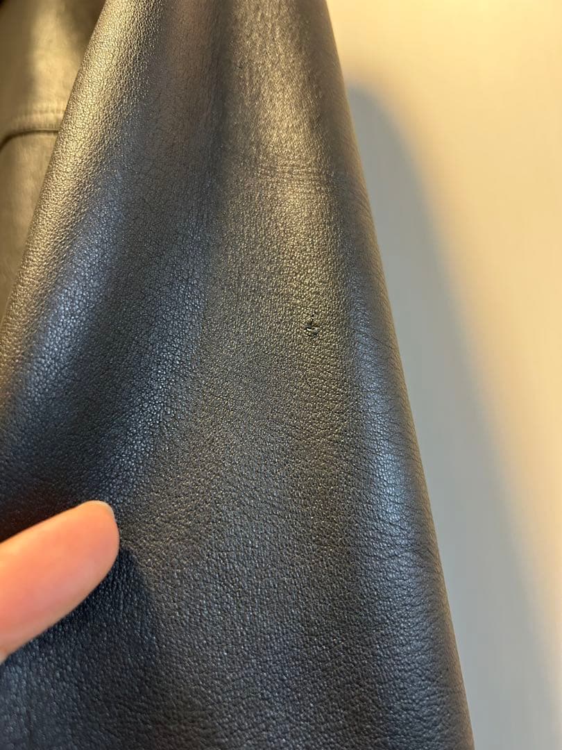 アニエスベー　シングルライダースジャケット