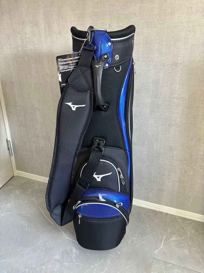 【新品未使用】ミズノゴルフキャディバッグ　ブルー×ブラック5LJC17G100