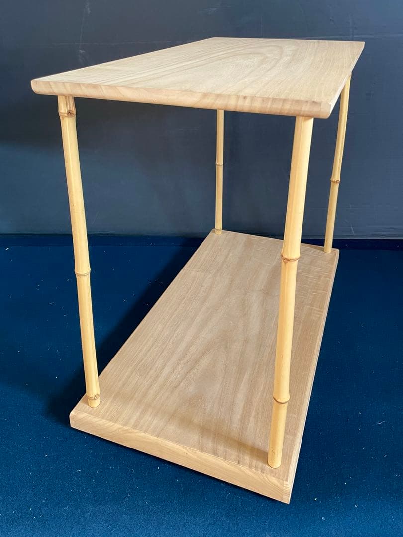 【美品】「母」 竹台子 行台子 組立式 桐 竹 茶道具 紙箱 （1211台①）