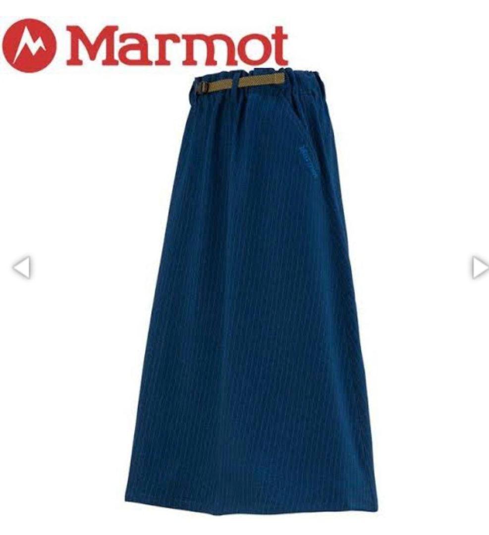 Marmot×四角友里コラボ ウィメンズシャツ＆ロングスカートトゥルーブルー