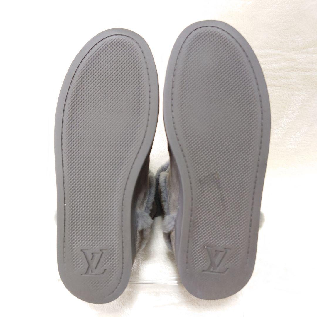 【美品】ルイヴィトン ムートン エンジニアブーツ レザー ベルト ボア 37