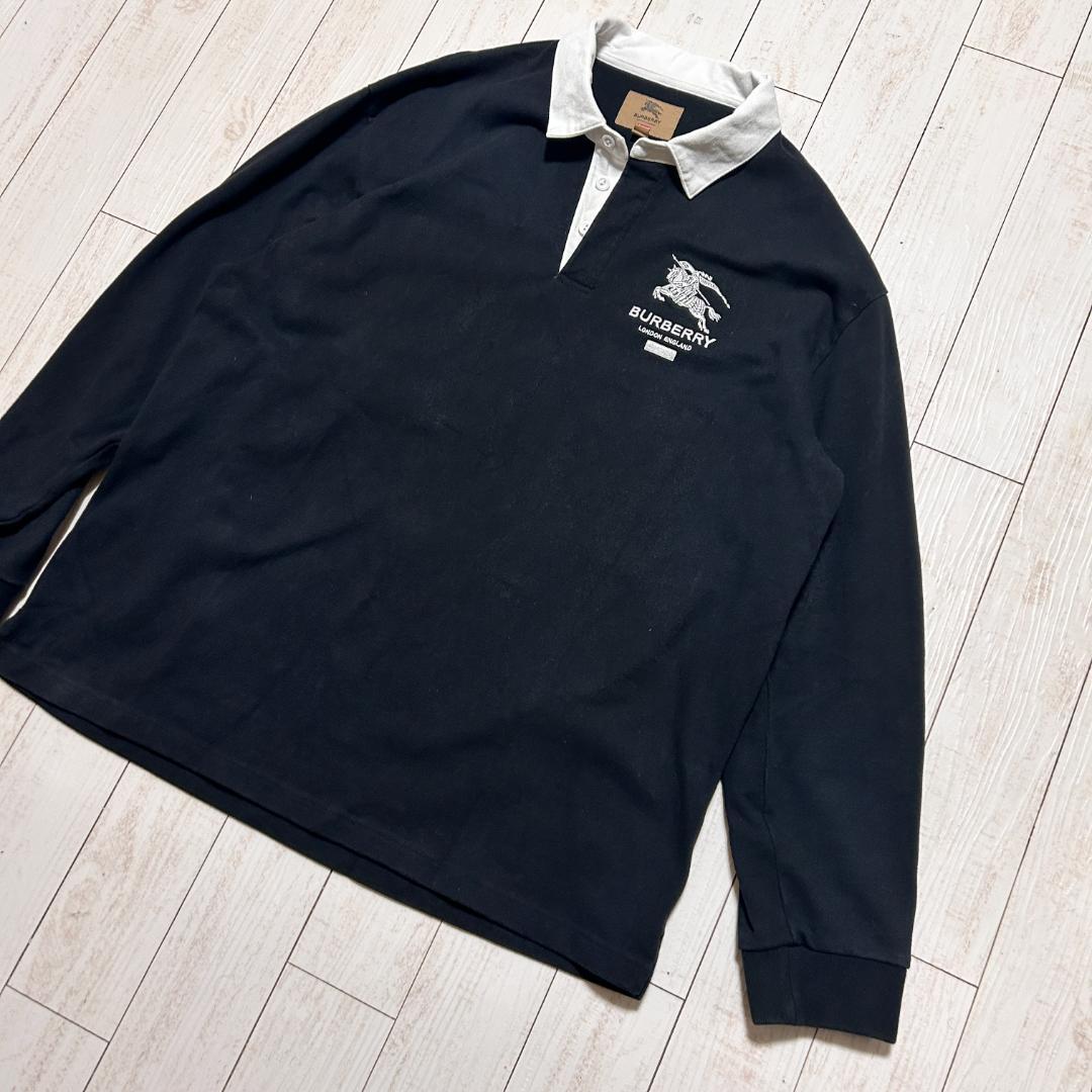 希少 XL Supreme×Burberry Rugby ラグビー ラガーシャツ