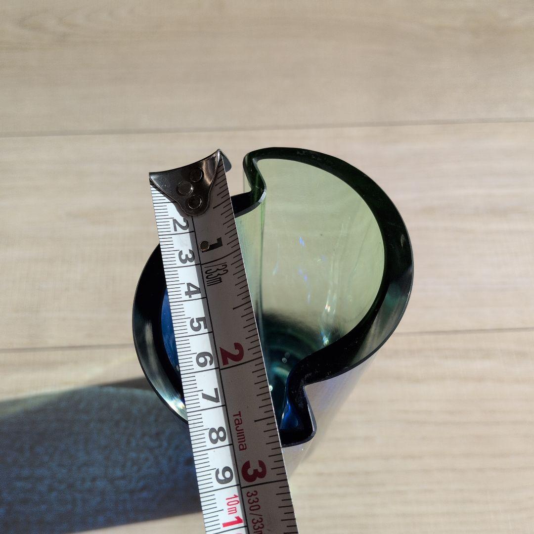 青緑グラデーション ガラス花瓶