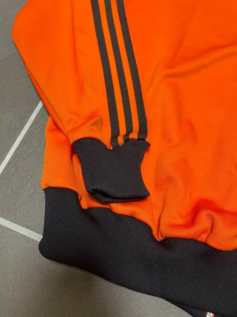 レア！美品！adidas オレンジ　トラックジャケット　西ドイツ　デサント　3号