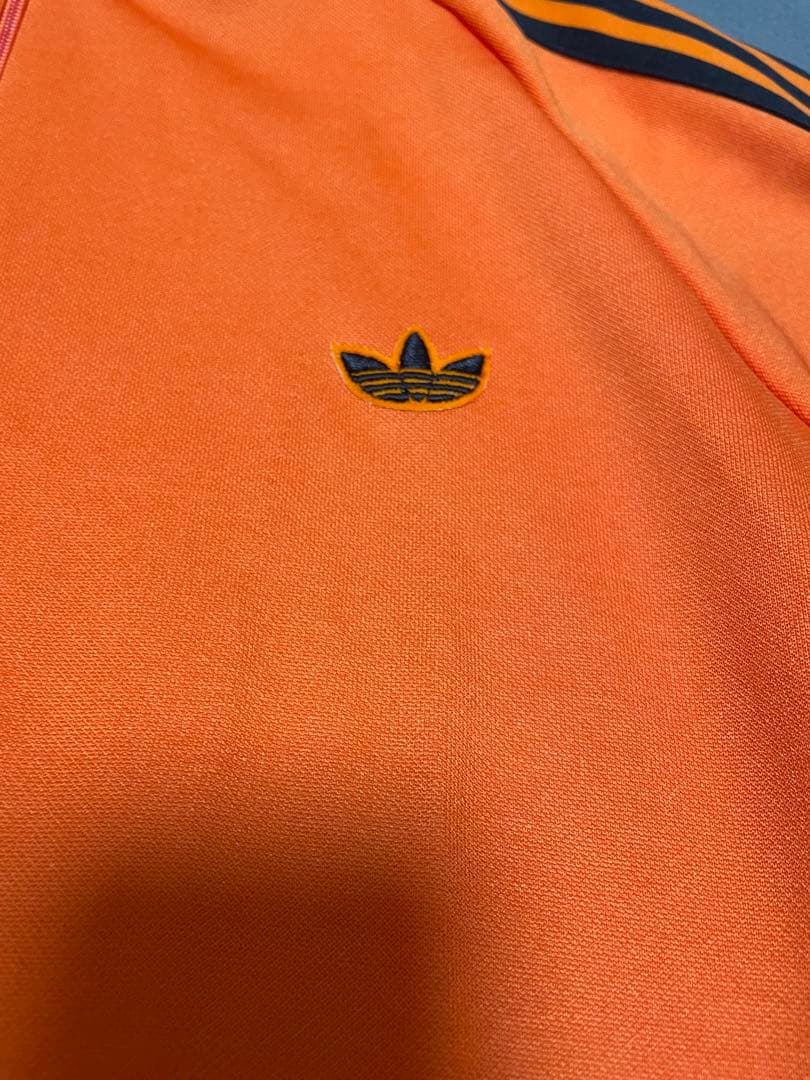 レア！美品！adidas オレンジ　トラックジャケット　西ドイツ　デサント　3号