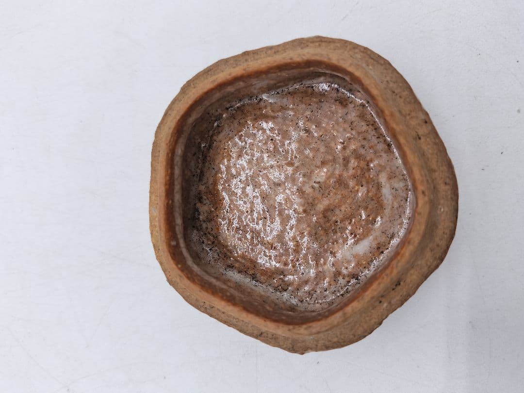 c488 香合 赤織部 山口錠鉄 木箱 茶道具 古物