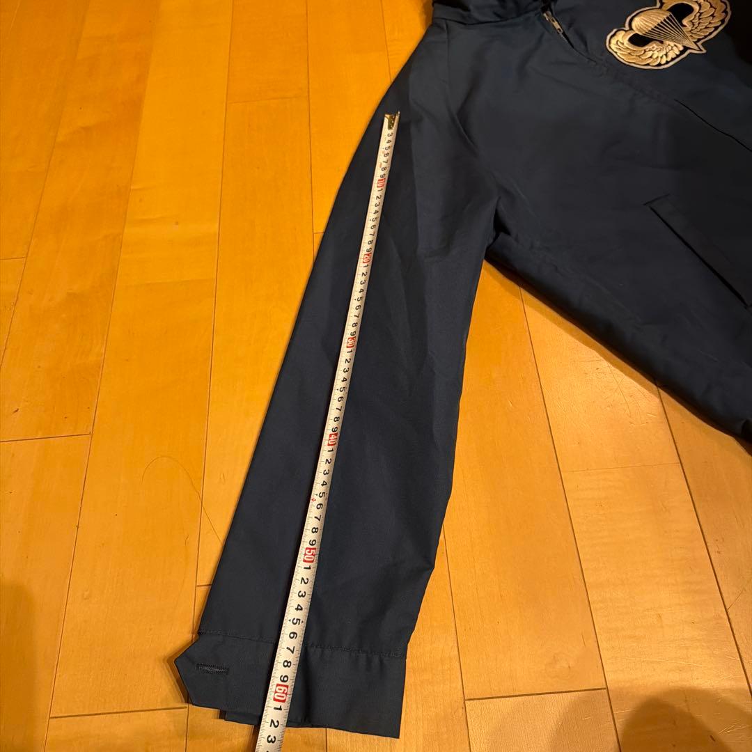 ネイビー ナイロンジャケット パラシュート刺繍
