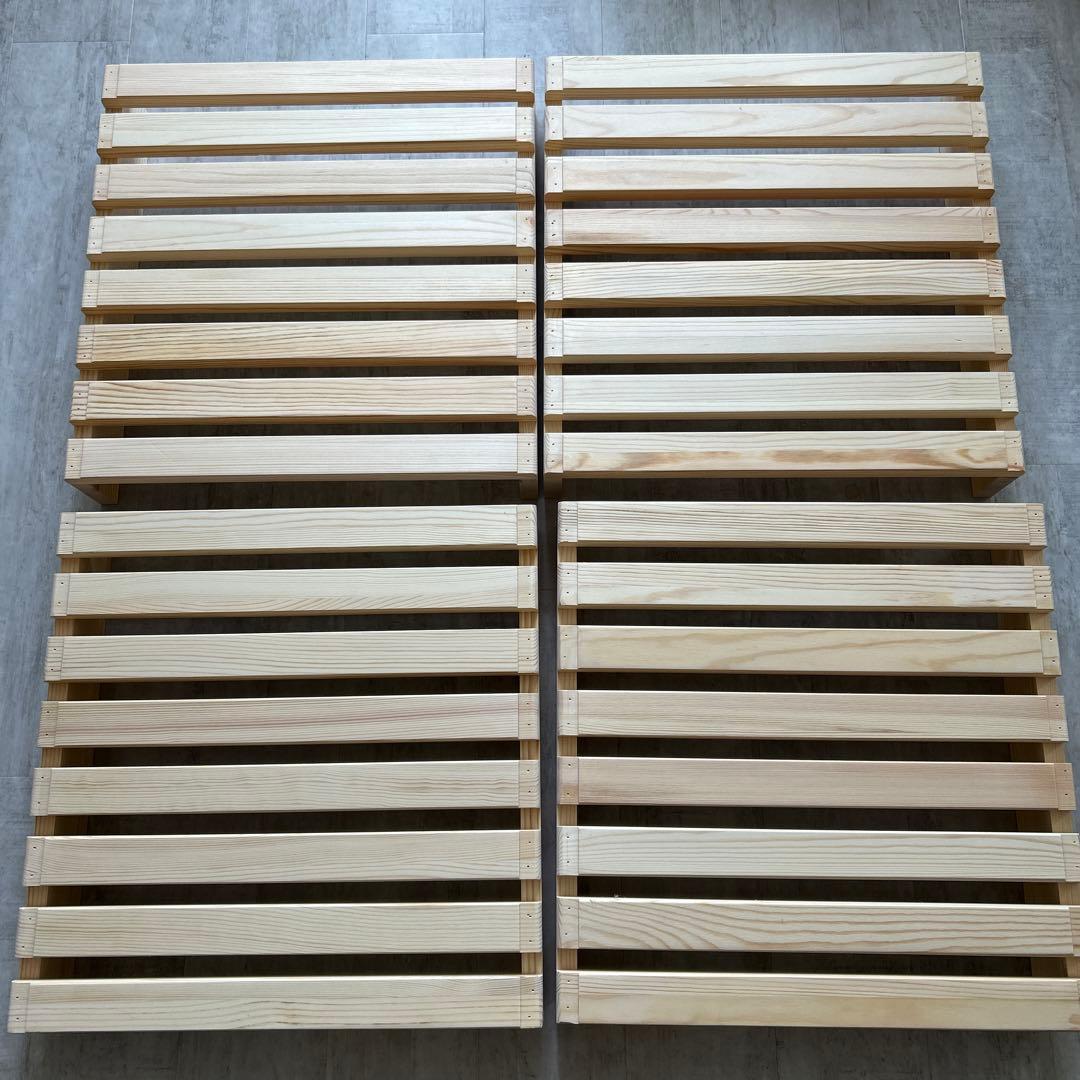 ②【２ヶ月使用】パレットベッド 8枚 すのこベッド 正方形