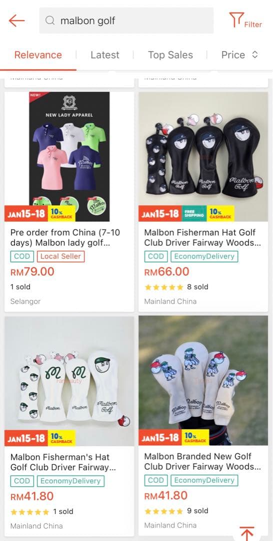 malbongolf マルボンゴルフ wind and sea