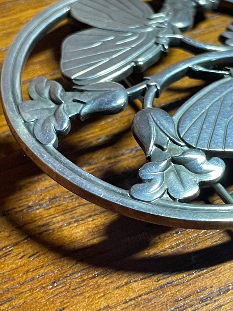  　ジョージジェンセン　ブローチ　SILVER 蝶々