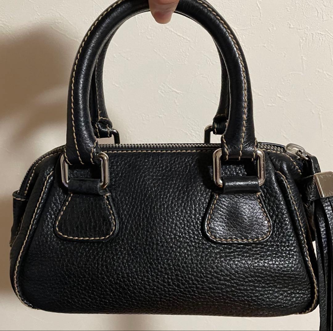 希少なミニサイズ CHANEL キャビアスキン　フリンジ ハンドバ