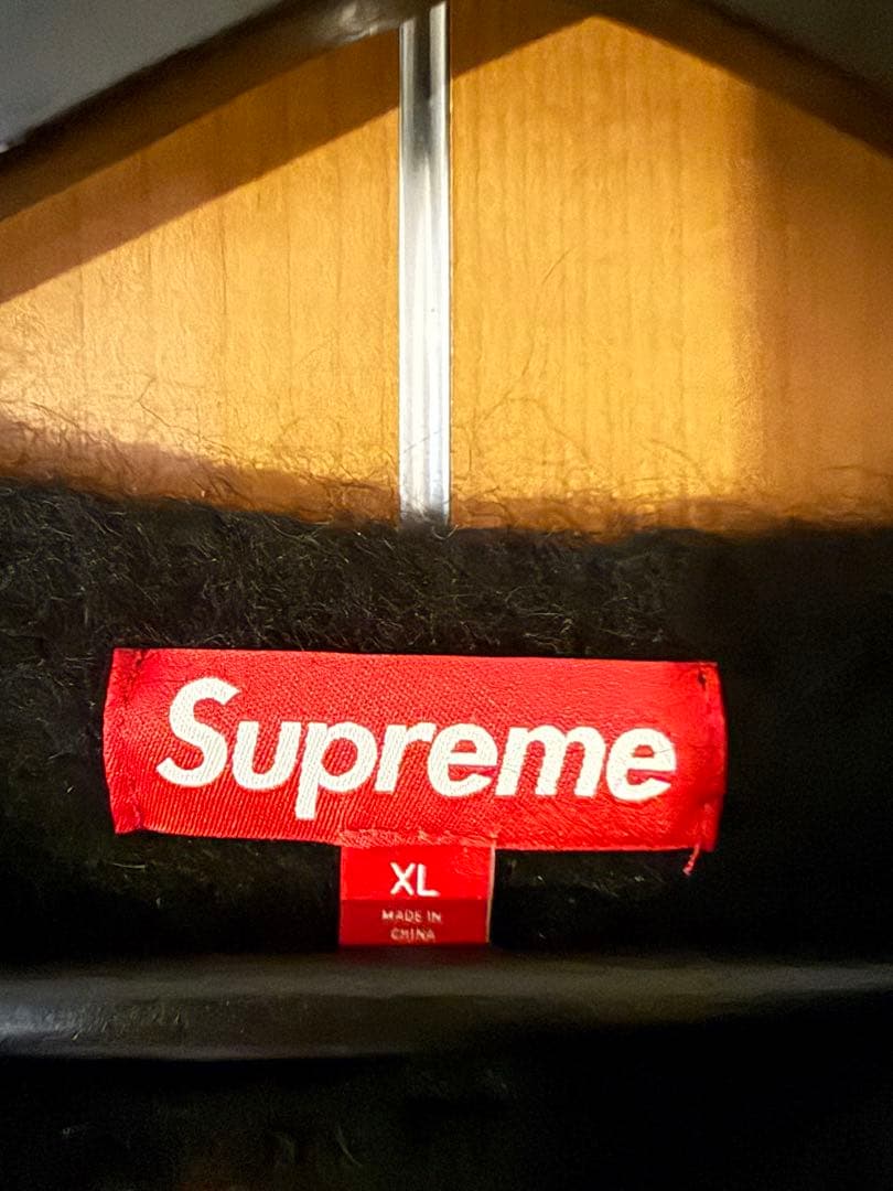 Supreme 2025FW モヘアニット ブラックXL