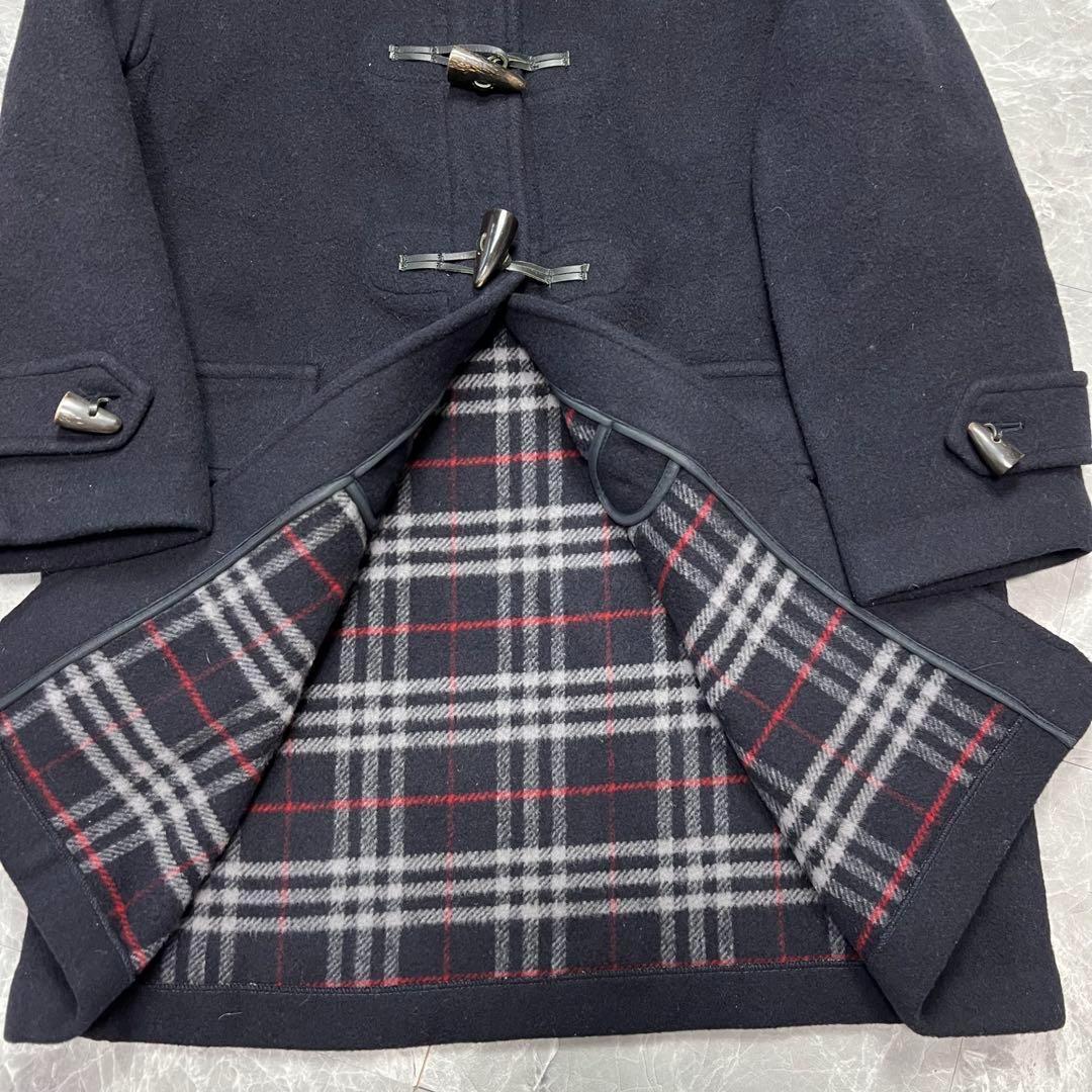 バーバリー　スペシャリティダッフル　コート　ネイビー　ノバチェック XL相当
