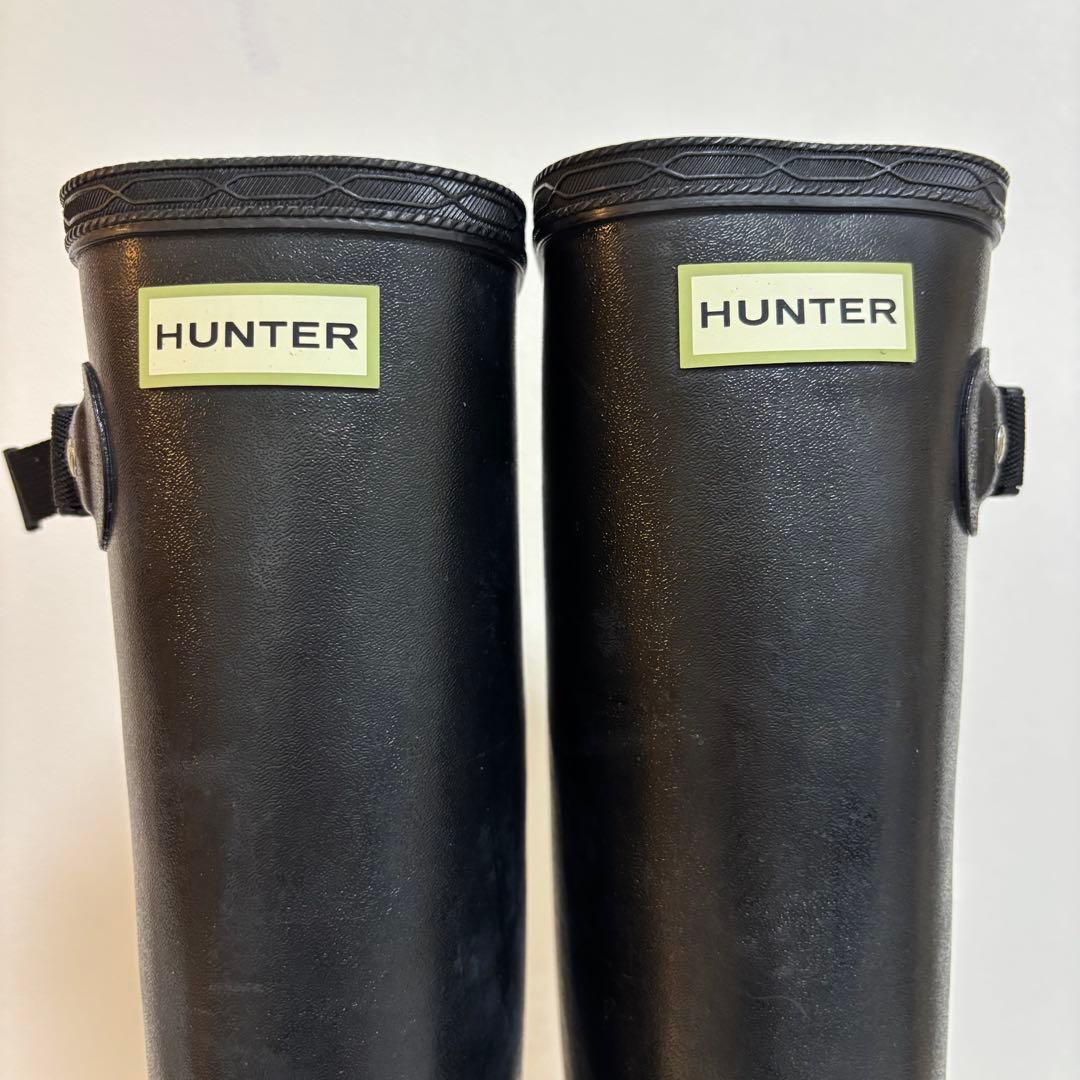 HUNTER 希少モデル ブラック カーキ 長靴 39(25cm) 雪 防水 雨