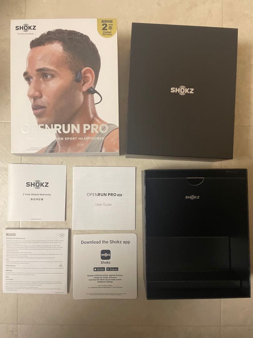 Shokz OpenRun Pro 骨伝導イヤホン 黒