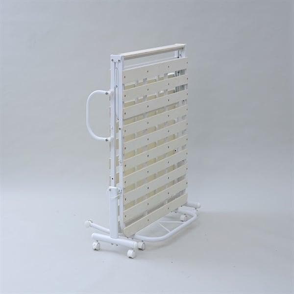 折り畳みすのこベッドシングルASB-1S(NA/MWH)ナチュラル/マットホワイ