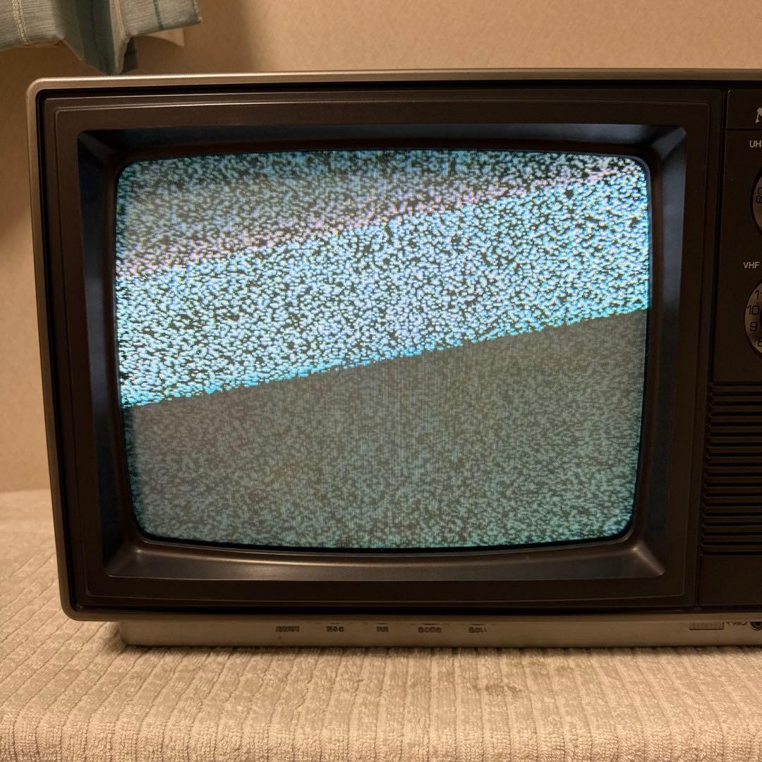 【昭和レトロ・動作品】NEC カラーテレビ CV-14H8型＋アンテナ セット