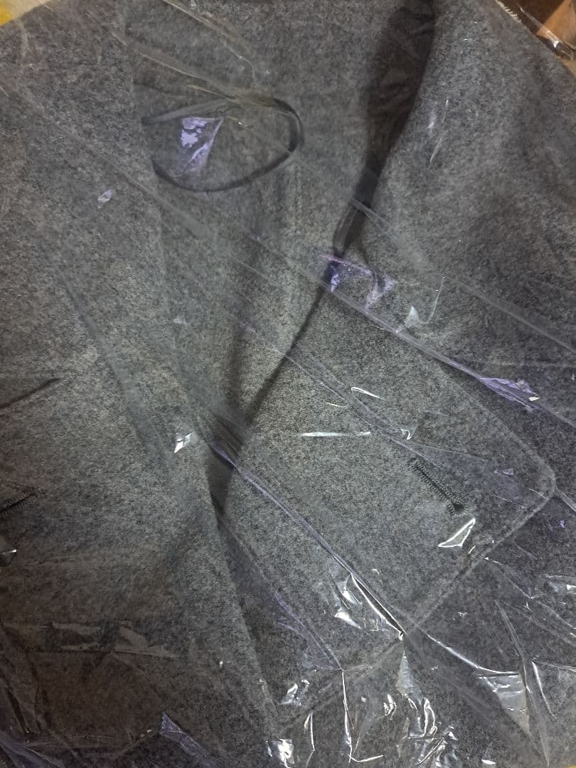 ユニクロ ダブルフェイスショートコートリラックスフィット グレー Mサイズ 新品