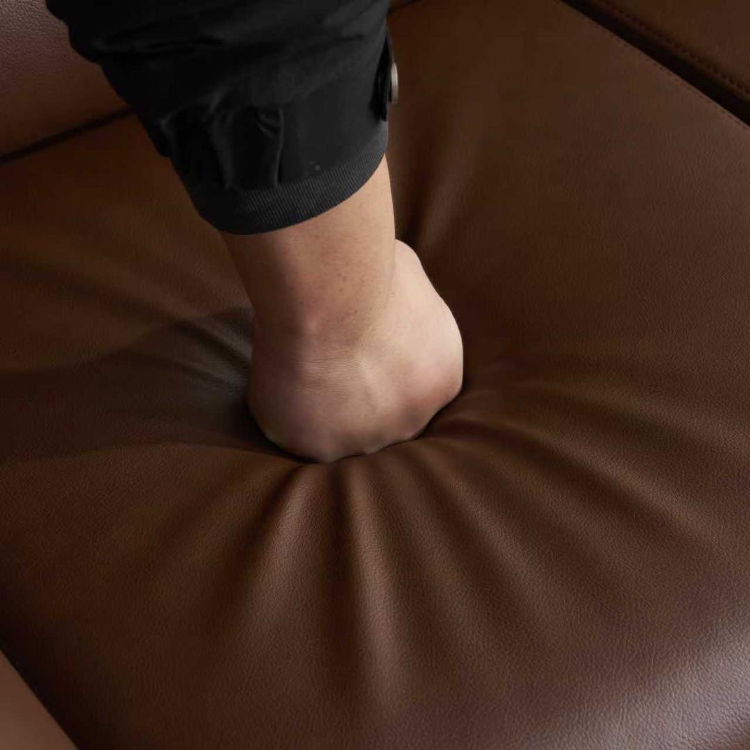 【新品】座面肘掛け一体型2人掛けソファ 高品質PUレザー モダン