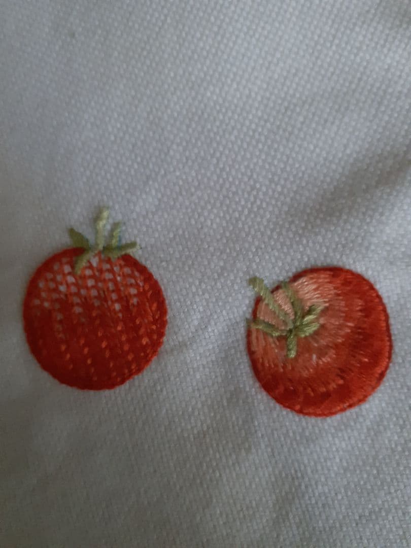 戸塚刺繍、新品未使用 西洋野菜刺繍 テーブルクロス( 大) 円形、長方形他