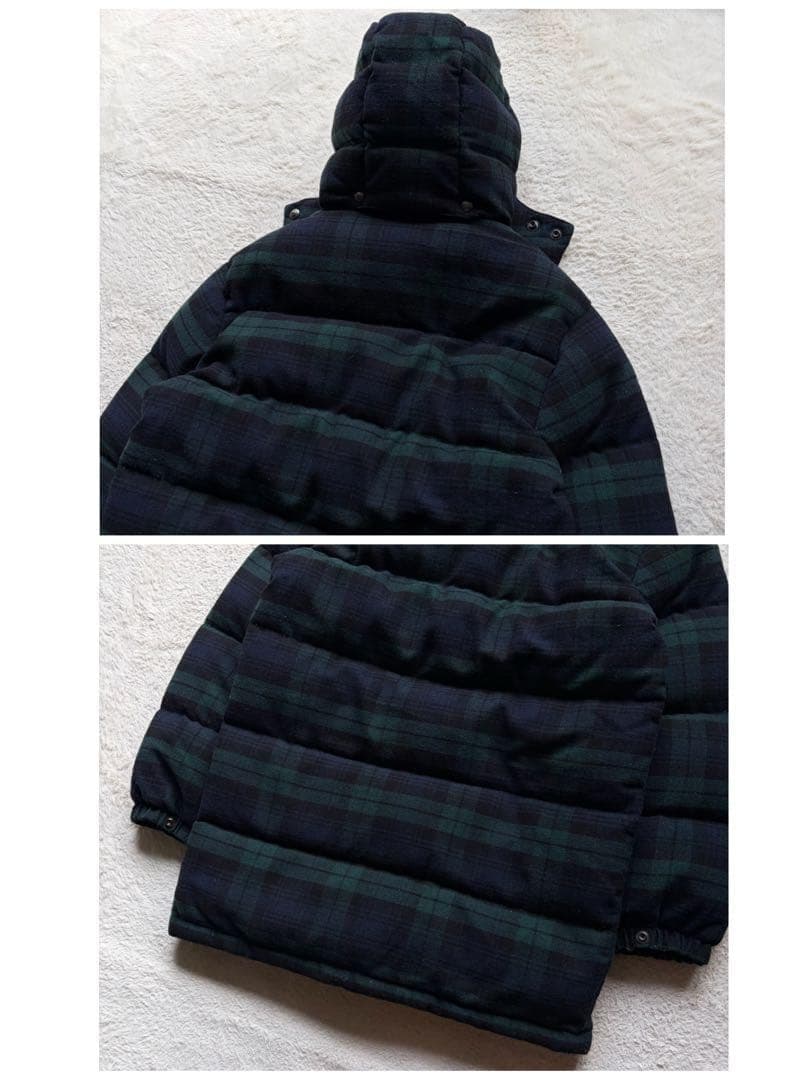 美品✨ポロラルフローレン ウールダウンコート ブラックウォッチ 刺繍 S 現行品